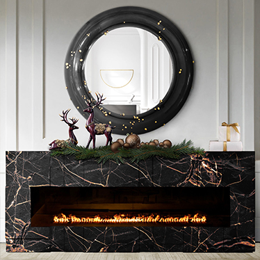 BELIZE MIRROR, MUSA FIREPLACE